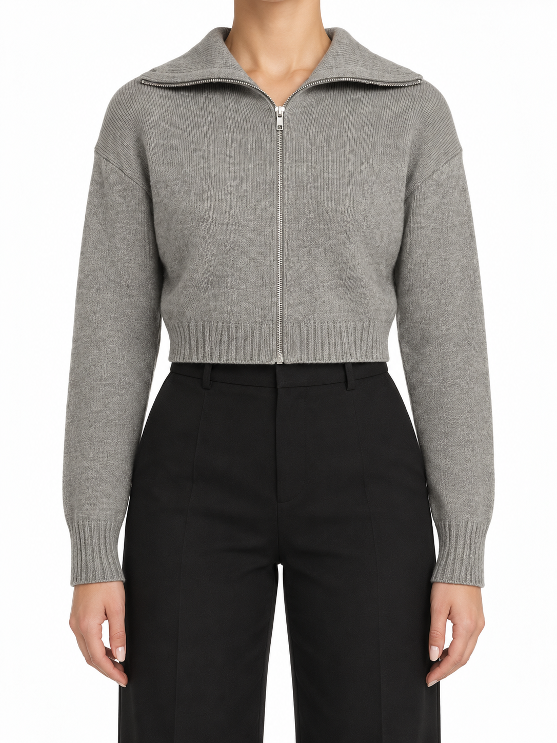 Pretty Little Thing Knitted Zip Up Cardigan